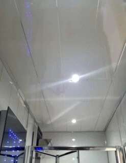 Neptune 200 Moderna White & Chrome Flat Panel - PVC Plastic Wall & Ceiling Cladding - 4m - 5 Pack 12 Neptune 200 Moderna White & Chrome Flat Panel - PVC Plastic Wall & Ceiling Cladding - 4m - 5 Pack -Abacus Store 20160517 161636 1