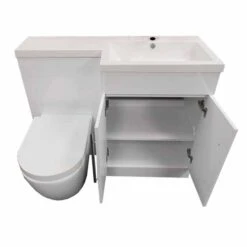 Lili 1100mm L Shape Bathroom Furniture Set - 2 Door - Gloss White 8 Lili 1100mm L Shape Bathroom Furniture Set - 2 Door - Gloss White -Abacus Store 20210924 100710