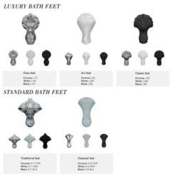 Burlington Hampton - Traditional Freestanding Shower Bath - 1700mm - Left Hand 10 Burlington Hampton - Traditional Freestanding Shower Bath - 1700mm - Left Hand -Abacus Store Burlington Bath Feet 4