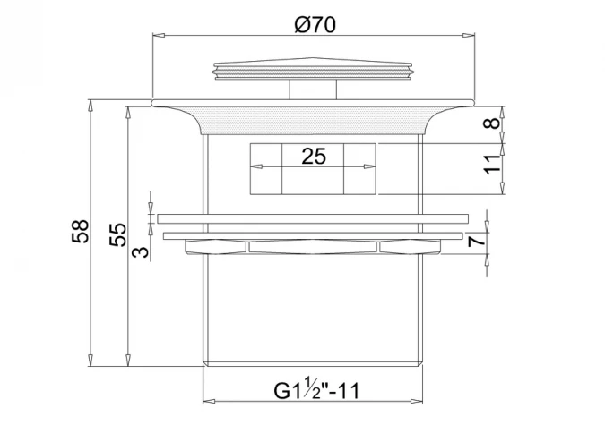 Clearwater Sprung Plug Bath Waste Slotted CW1 2 Clearwater Sprung Plug Bath Waste Slotted CW1 - Image 2