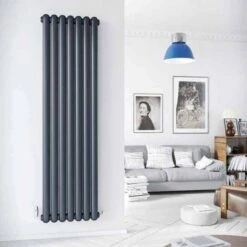 DQ Cassius 1800 X 370 Vertical Radiator Anthracite Texture