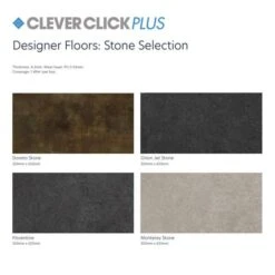 Clever Click Belmont Flooring 1.49m2 Per Pack -Abacus Store Clever Click Plus Stone Selection 3