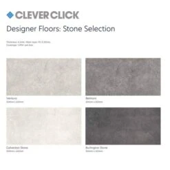 Clever Click Belmont Flooring 1.49m2 Per Pack -Abacus Store Clever Click Stone Selection 3