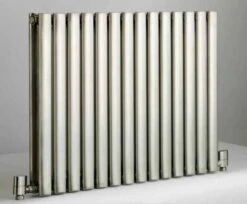 Cove Brushed Stainless Steel Double Sided 600 X 590mm Designer Radiator - DQ Heating