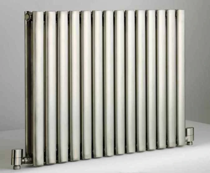 Cove Brushed Stainless Steel Double Sided 600 X 413mm Designer Radiator - DQ Heating 1 Cove Brushed Stainless Steel Double Sided 600 X 413mm Designer Radiator - DQ Heating