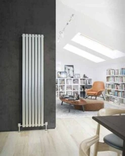 DQ Cove Brushed Stainless Steel Single Sided 1800 X 295 Vertical Radiator