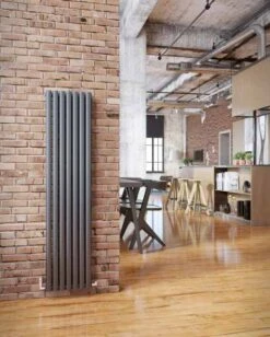 DQ Cove Single Sided 1800 X 531 Anthracite Texture Vertical Radiator -Abacus Store Cove vertical setting anthracite