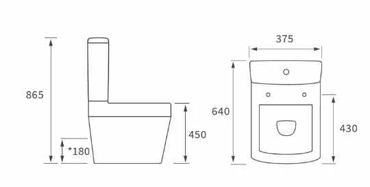 Ankam Rimless 4 Piece Toilet & Basin Set 7 Ankam Rimless 4 Piece Toilet & Basin Set - Image 7