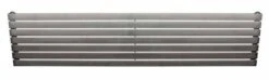 Delta Horizontal 410 X 2000mm Stainless Steel Radiator Brushed Finish - DQ Heating