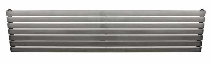 Delta Horizontal 410 X 2000mm Stainless Steel Radiator Brushed Finish - DQ Heating 1 Delta Horizontal 410 X 2000mm Stainless Steel Radiator Brushed Finish - DQ Heating