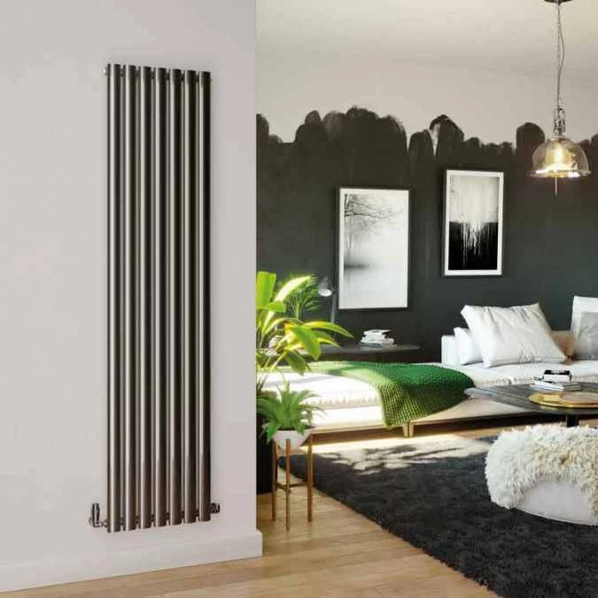 DQ Denali 1800 X 413 Black Nickel Lacquer Stainless Steel Vertical Radiator 1 DQ Denali 1800 X 413 Black Nickel Lacquer Stainless Steel Vertical Radiator