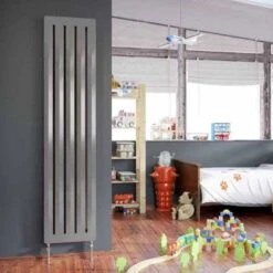 DQ Drifter 1800 X 325 Vertical Radiator White Aluminium Matt