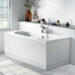 HaLite Gloss White 1600mm Bath Panel - Waterproof & Solid 8 HaLite Gloss White 1600mm Bath Panel - Waterproof & Solid -Abacus Store Halite Bath Panel Lifestyle 1 6