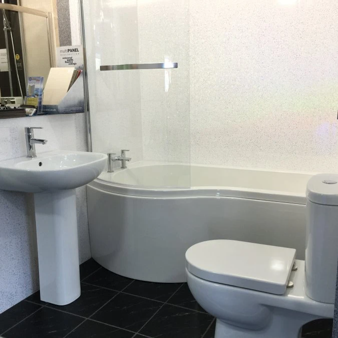 Neptune 250 White Sparkle PVC Plastic Wall & Ceiling Cladding - 2.6m - 4 Pack 3 Neptune 250 White Sparkle PVC Plastic Wall & Ceiling Cladding - 2.6m - 4 Pack - Image 3