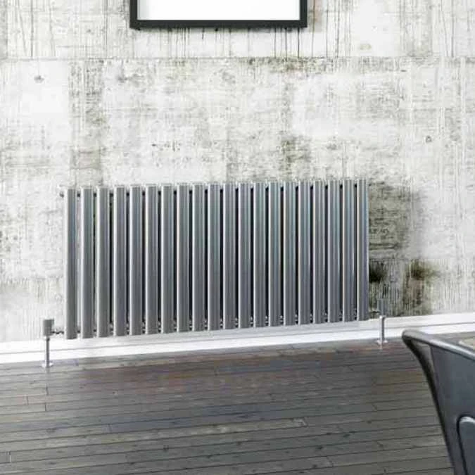 Cove Brushed Stainless Steel Single Sided 600 X 413mm Designer Radiator - DQ Heating 1 Cove Brushed Stainless Steel Single Sided 600 X 413mm Designer Radiator - DQ Heating