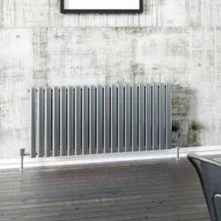 Cove Brushed Stainless Steel Single Sided 600 X 1180mm Designer Radiator - DQ Heating