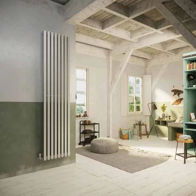 DQ Dune 1600 X 280 Stainless Steel Vertical Radiator Brushed Finish 2 DQ Dune 1600 X 280 Stainless Steel Vertical Radiator Brushed Finish - Image 2