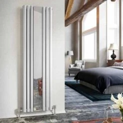 DQ Cove Mirror 1800 X 500 Vertical Radiator White