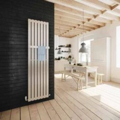 DQ Delta 1800 X 410 Stainless Steel Vertical Radiator Brushed Finish