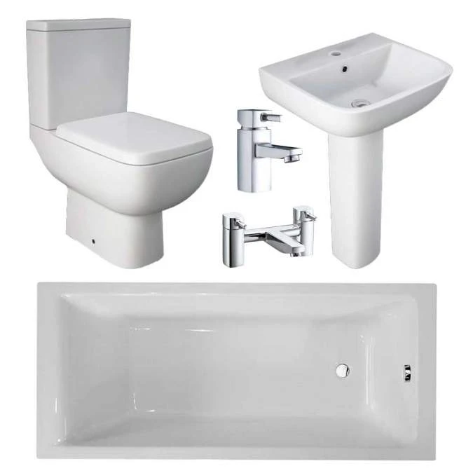 RAK Ceramics - Series 600 Full Bathroom Suite With 1700 X 700mm Bath 1 RAK Ceramics - Series 600 Full Bathroom Suite With 1700 X 700mm Bath