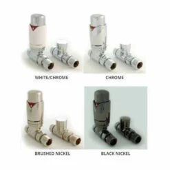 Cube Double 600 X 971mm Designer Radiator White - DQ Heating -Abacus Store TRV straight 19