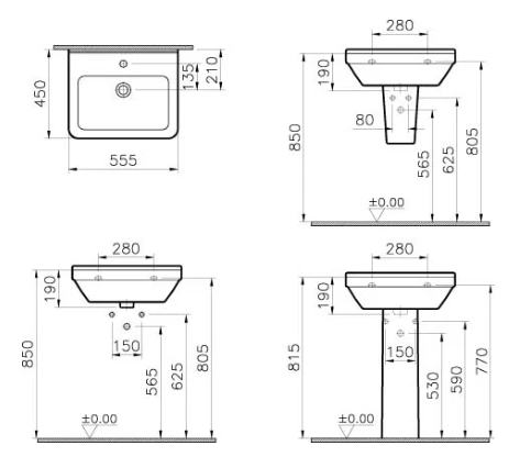 VitrA S50 Square 4 Piece Toilet & Basin Set 6 VitrA S50 Square 4 Piece Toilet & Basin Set - Image 6