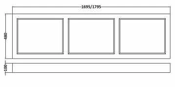 Bayswater 1700mm Bath Front Panel - Matt Black 3 Bayswater 1700mm Bath Front Panel - Matt Black - Image 3
