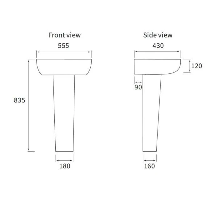 Campbell Bathroom Suite, 555mm Basin, Close Toilet & 1700 Bath 5 Campbell Bathroom Suite, 555mm Basin, Close Toilet & 1700 Bath - Image 5