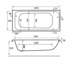 Carron Profile 1700 X 700 Single Ended Bath - 5mm 5 Carron Profile 1700 X 700 Single Ended Bath - 5mm -Abacus Store carron profile tech rd