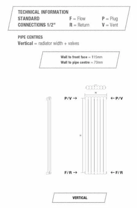 DQ Cassius 1800 X 370 Vertical Radiator Anthracite Texture 4 DQ Cassius 1800 X 370 Vertical Radiator Anthracite Texture - Image 4