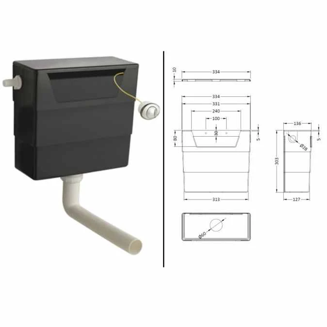 Classic White Gloss Bathroom Furniture Pack Inc Cistern, Toilet Pan, Seat & Basin - Nuie 4 Classic White Gloss Bathroom Furniture Pack Inc Cistern, Toilet Pan, Seat & Basin - Nuie - Image 4