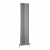 DQ Cove Brushed Stainless Steel Double Sided 1800 X 413 Vertical Radiator
