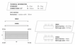 Cube Double 600 X 971mm Designer Radiator White - DQ Heating -Abacus Store cube horizontal tech 1