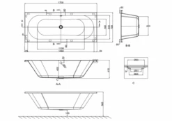 ClearGreen Verde 1800 X 800mm Double Ended Reinforced Bath 8 ClearGreen Verde 1800 X 800mm Double Ended Reinforced Bath -Abacus Store drawings BSA1703HR8 2