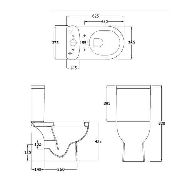 RAK Tonique Bathroom Suite With 1700 X 700mm Bath 8 RAK Tonique Bathroom Suite With 1700 X 700mm Bath - Image 8