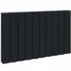 Eastbrook Guardia 600 X 470 Matt Black Horizontal Designer Radiator