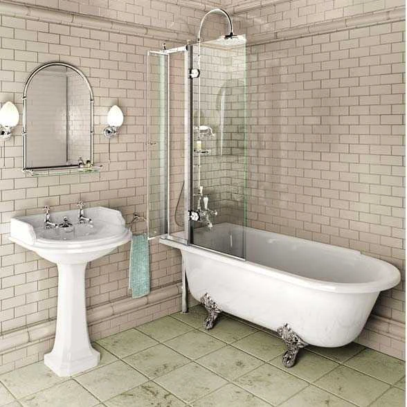 Burlington Hampton - Traditional Freestanding Shower Bath - 1700mm - Left Hand 4 Burlington Hampton - Traditional Freestanding Shower Bath - 1700mm - Left Hand - Image 4