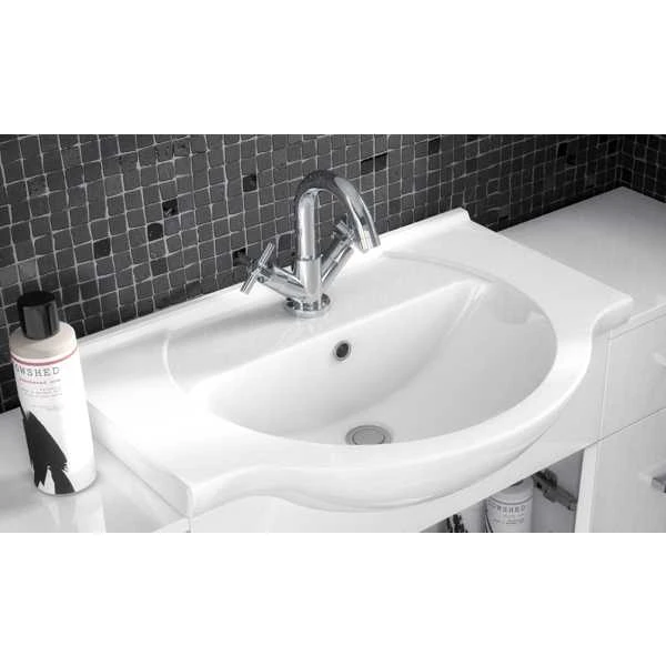Classic White Gloss Bathroom Furniture Pack Inc Cistern, Toilet Pan, Seat & Basin - Nuie 5 Classic White Gloss Bathroom Furniture Pack Inc Cistern, Toilet Pan, Seat & Basin - Nuie - Image 5