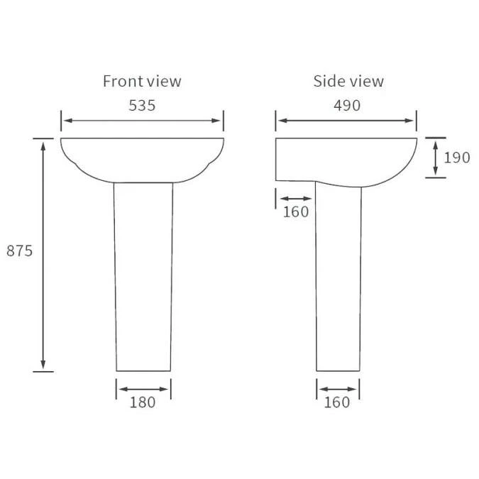 Muscovy Bathroom Suite, Basin, Close Close Toilet & Double Ended Bath 1700mm 5 Muscovy Bathroom Suite, Basin, Close Close Toilet & Double Ended Bath 1700mm - Image 5