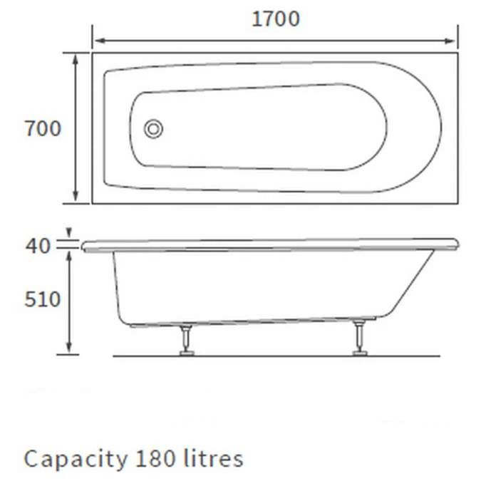 Ankam Bathroom Suite, 600mm Basin, Close Toilet & 1700 Bath 7 Ankam Bathroom Suite, 600mm Basin, Close Toilet & 1700 Bath - Image 7