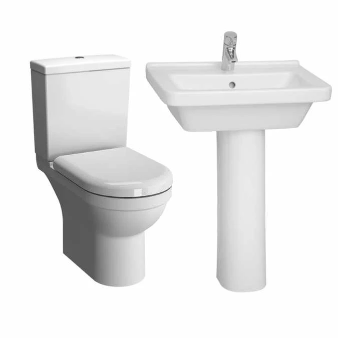 VitrA S50 Square 4 Piece Toilet & Basin Set 1 VitrA S50 Square 4 Piece Toilet & Basin Set