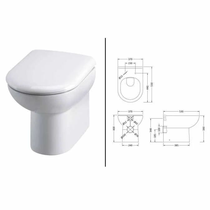 Classic White Gloss Bathroom Furniture Pack Inc Cistern, Toilet Pan, Seat & Basin - Nuie 3 Classic White Gloss Bathroom Furniture Pack Inc Cistern, Toilet Pan, Seat & Basin - Nuie - Image 3