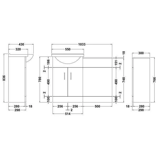 Classic White Gloss Bathroom Furniture Pack Inc Cistern, Toilet Pan, Seat & Basin - Nuie 2 Classic White Gloss Bathroom Furniture Pack Inc Cistern, Toilet Pan, Seat & Basin - Nuie - Image 2