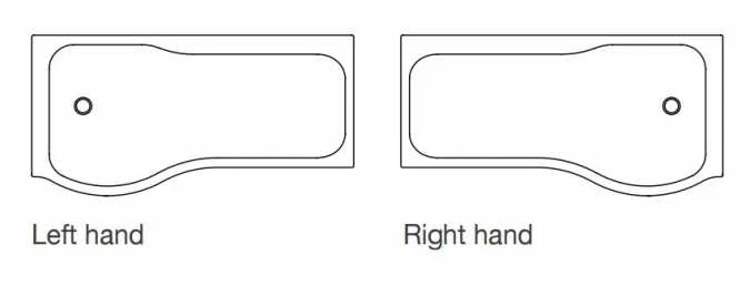 Vitra & Sommer 1675mm P Shape Shower Bath Complete Suite 7 Vitra & Sommer 1675mm P Shape Shower Bath Complete Suite - Image 7