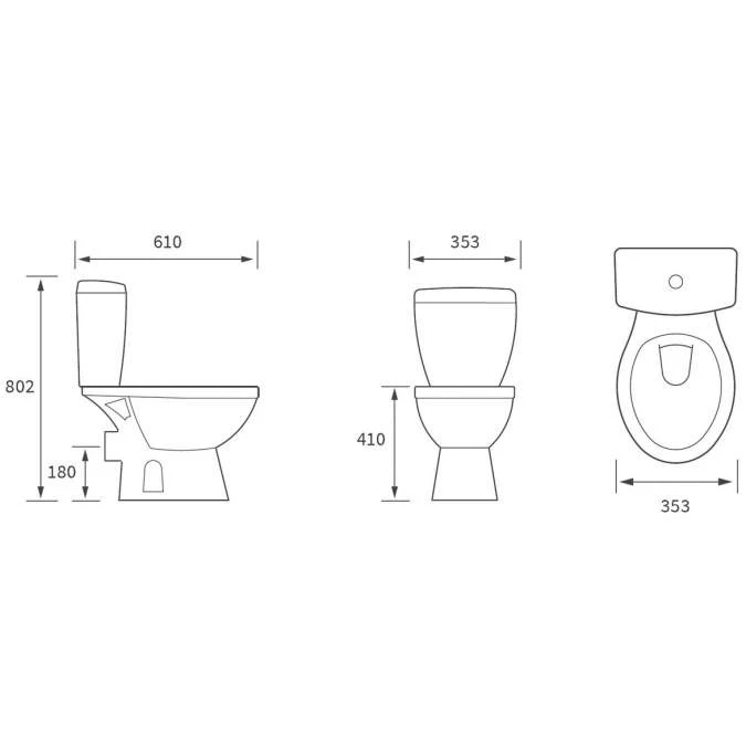 Termond Bathroom Suite, Basin, Toilet & 1700mm Bath 6 Termond Bathroom Suite, Basin, Toilet & 1700mm Bath - Image 6