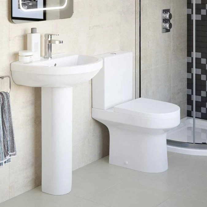 Whistle Bathroom Suite, 500mm Basin, WC & Bath 1700mm 2 Whistle Bathroom Suite, 500mm Basin, WC & Bath 1700mm - Image 2