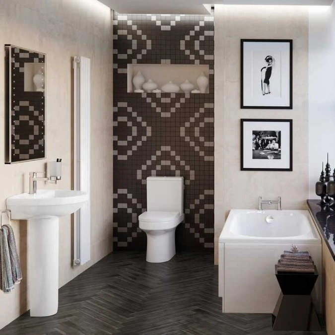 Whistle Bathroom Suite, 500mm Basin, WC & Bath 1700mm 3 Whistle Bathroom Suite, 500mm Basin, WC & Bath 1700mm - Image 3