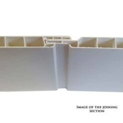 Neptune 250 White Gloss Planked Ceiling Panels - PVC Plastic Ceiling Cladding - 2.6m - 4 Pack -Abacus Store white planked join